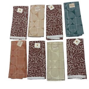 NWT Autumn Harvest Fall Thanksgiving Kitchen Hand Towel Set of 8 -16"x 26"